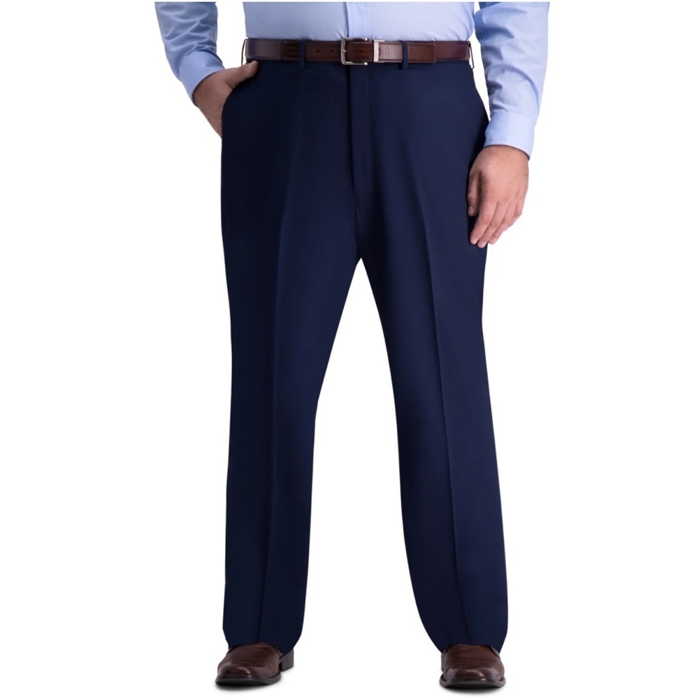 Men's Haggar Comfort Dress Pants  Navy Sz 56x30
